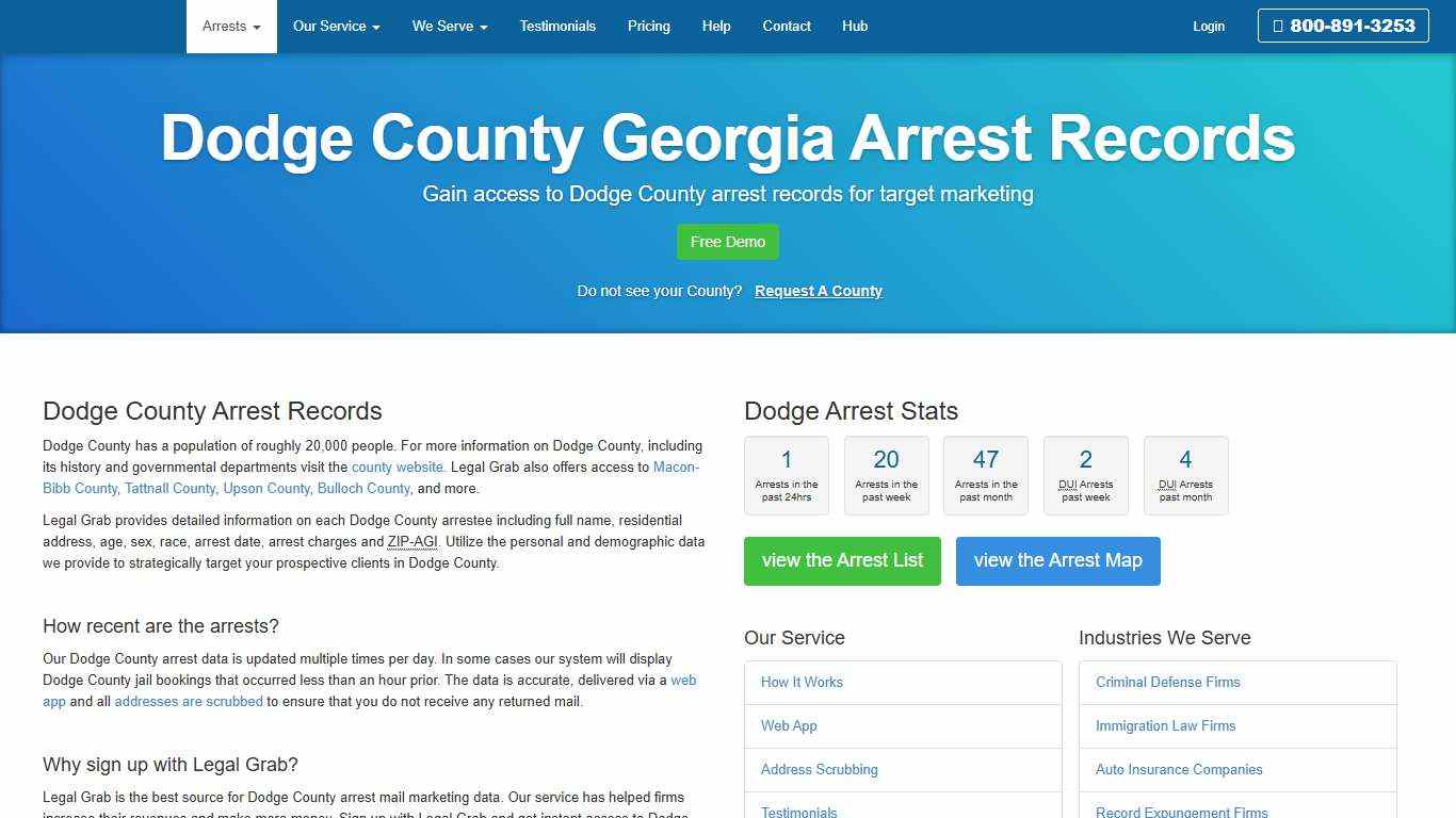 Dodge County Georgia Arrest Records · Arrest Reports · Jail Bookings Blotter